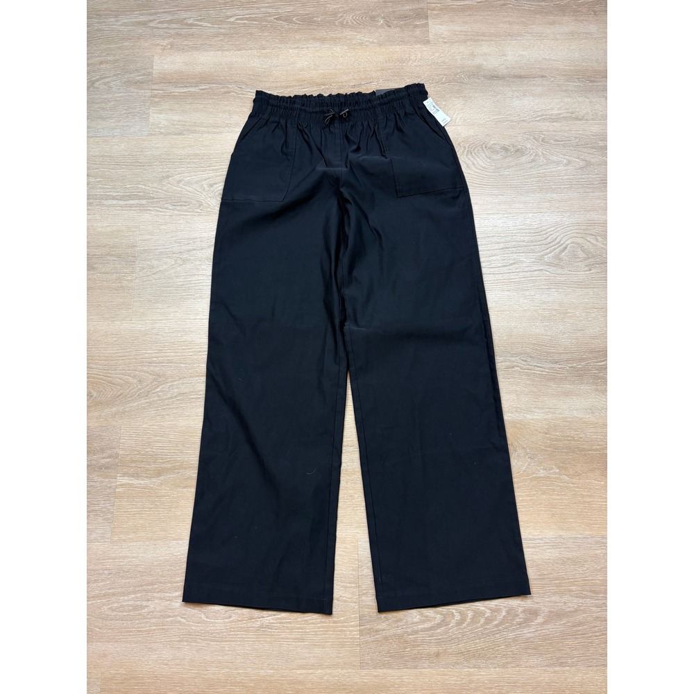 NWT Maurices High Rise Wide Leg Drawstring Pants Women's Medium Color Black